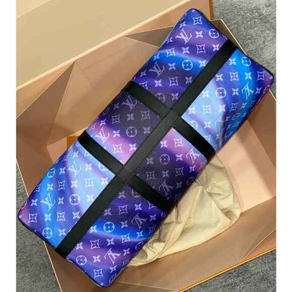 Louis Vuitton Keepall Bandouliere 50 Sunset Multicolor Black Weekend Travel Bag - Picture 12 of 12